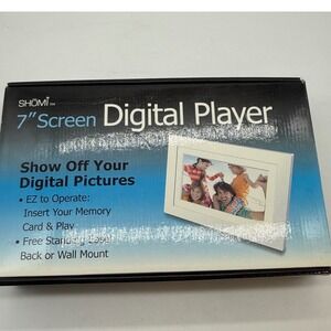 Shomi 7 Inch Digital Picture Frame Play Memory Card USB w stand -Works well